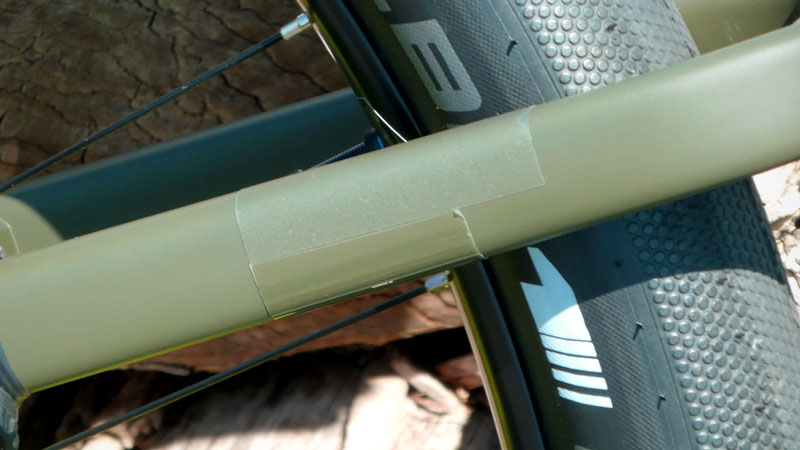 つや消し・マット塗装の自転車フレームに使える保護テープ2種類の比較テストイメージ06
